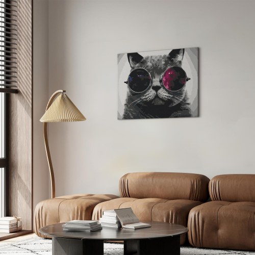 Mal selv billede Kat med briller 50 x 40 cm