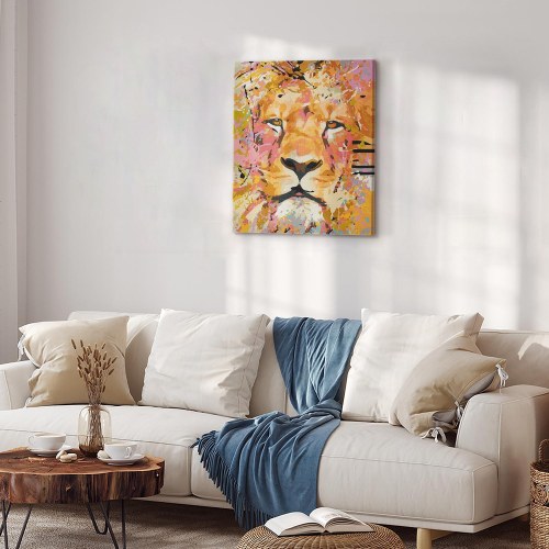 Mal efter tal billede Årvågen løve 40 x 50 cm