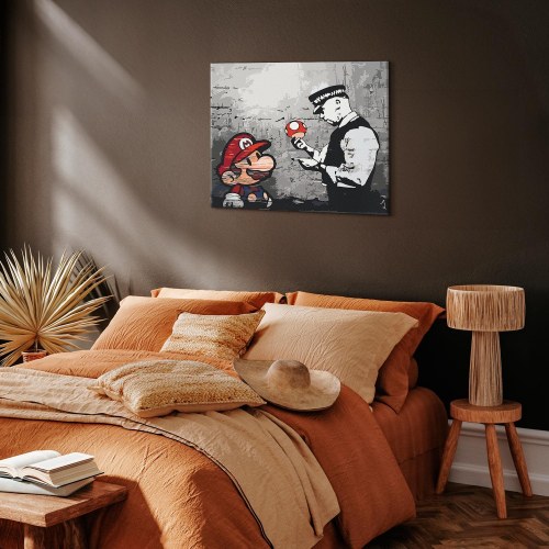 Mal efter tal billede Mario Banksy 50 x 40 cm