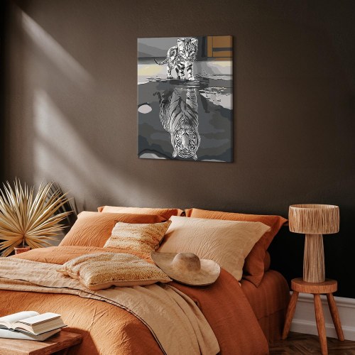 Mal efter tal billede - Refleksion fra fremtiden 40 x 50 cm