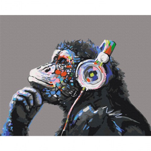 Mal selv billede Musical Monkey 50 x 40 cm