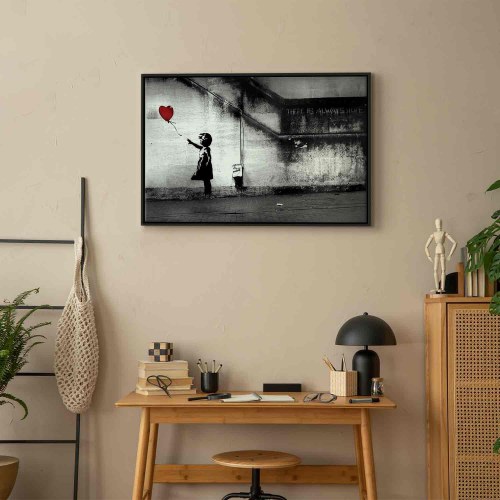 Banksy Håb billede på lærred
