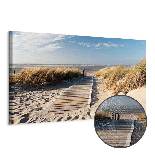 Landskabsbillede på lærred - Vild strand