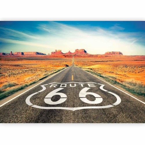 Fototapet Route 66 med ørkenlandskab