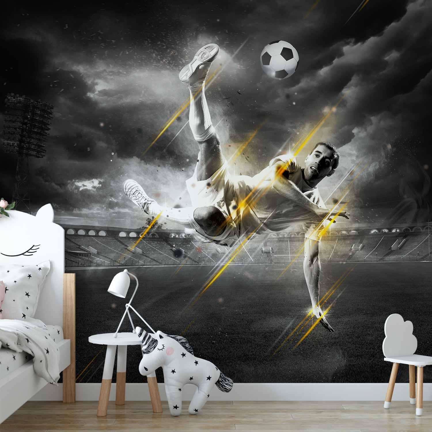 Fototapet Fodboldlegende til børneværelse - 147 x 105 cm - Selvklæbende