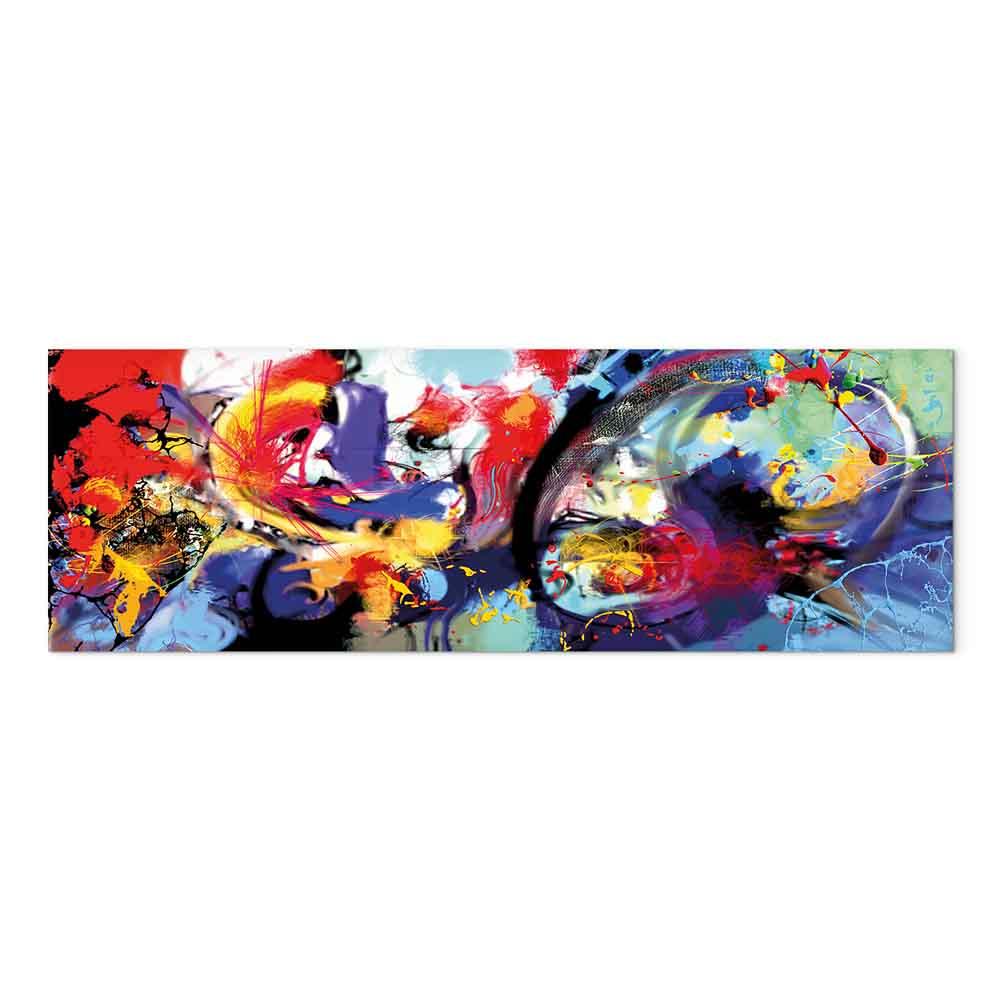 Abstrakt lærredsbillede Colourful Immersion - 135 x 45 cm - Standard