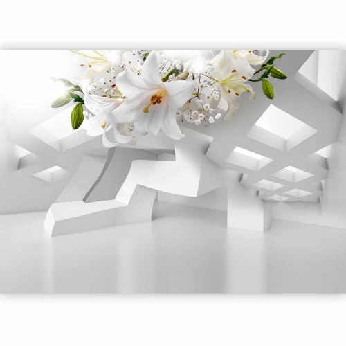 Fototapet 3D - Abstrakt Mirage med liljer
