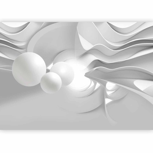Fototapet 3D - Hvide korridorer