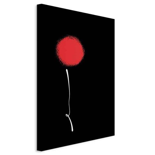 Abstrakt billede på lærred - Minimalistisk blomst, lodret