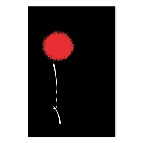 Abstrakt billede på lærred - Minimalistisk blomst, lodret