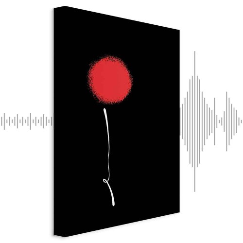 Abstrakt billede på lærred - Minimalistisk blomst, lodret