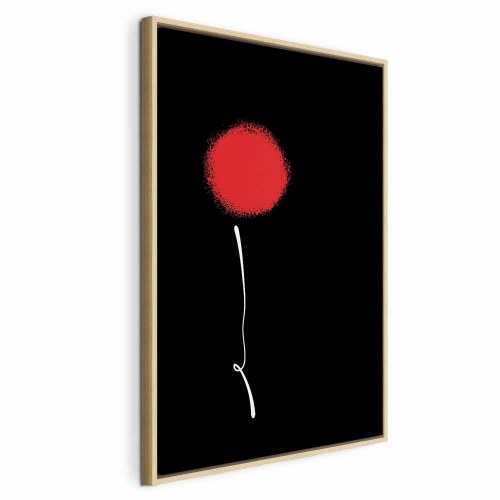 Abstrakt billede på lærred - Minimalistisk blomst, lodret