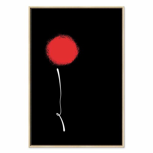 Abstrakt billede på lærred - Minimalistisk blomst, lodret