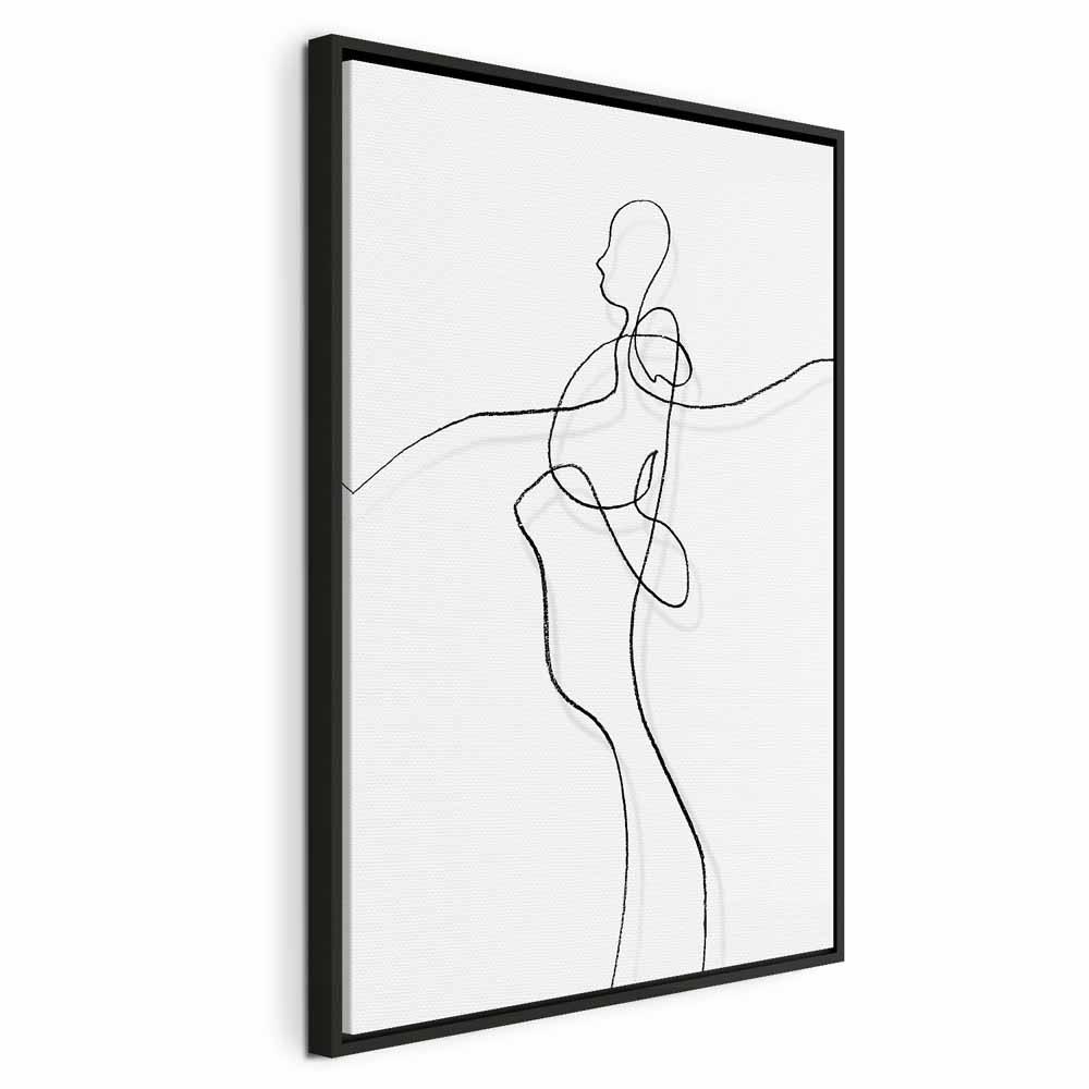Billede på lærred My Soul - lodret vægdekoration med menneskemotiv, 1 del, flere varianter - 40 x 60 cm - I en sort træramme