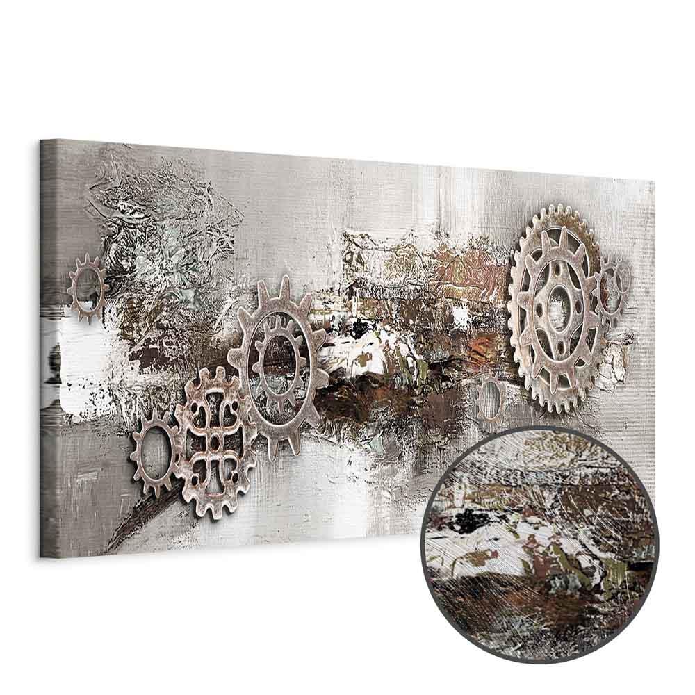 Lærredsbillede Steel Cranks smalt abstrakt vægbillede - 150 x 50 cm - Premium Print