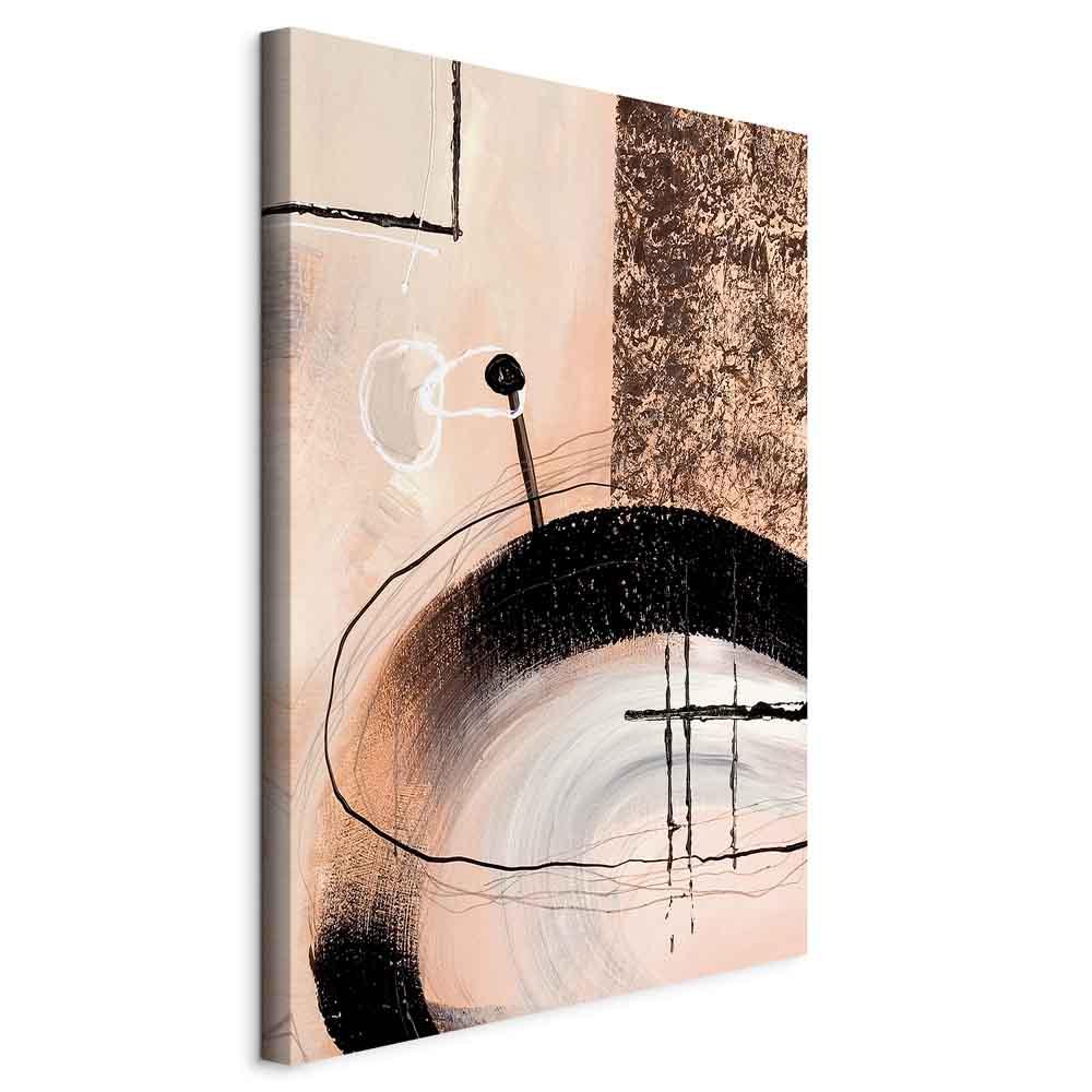 Billede på lærred Art of Shapes - 1-delt håndmalet abstrakt kunstværk - 20 x 30 cm - Standard