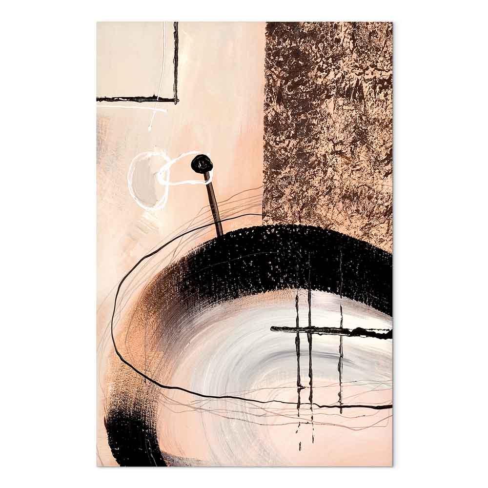 Billede på lærred Art of Shapes - 1-delt håndmalet abstrakt kunstværk - 40 x 60 cm - Premium Print