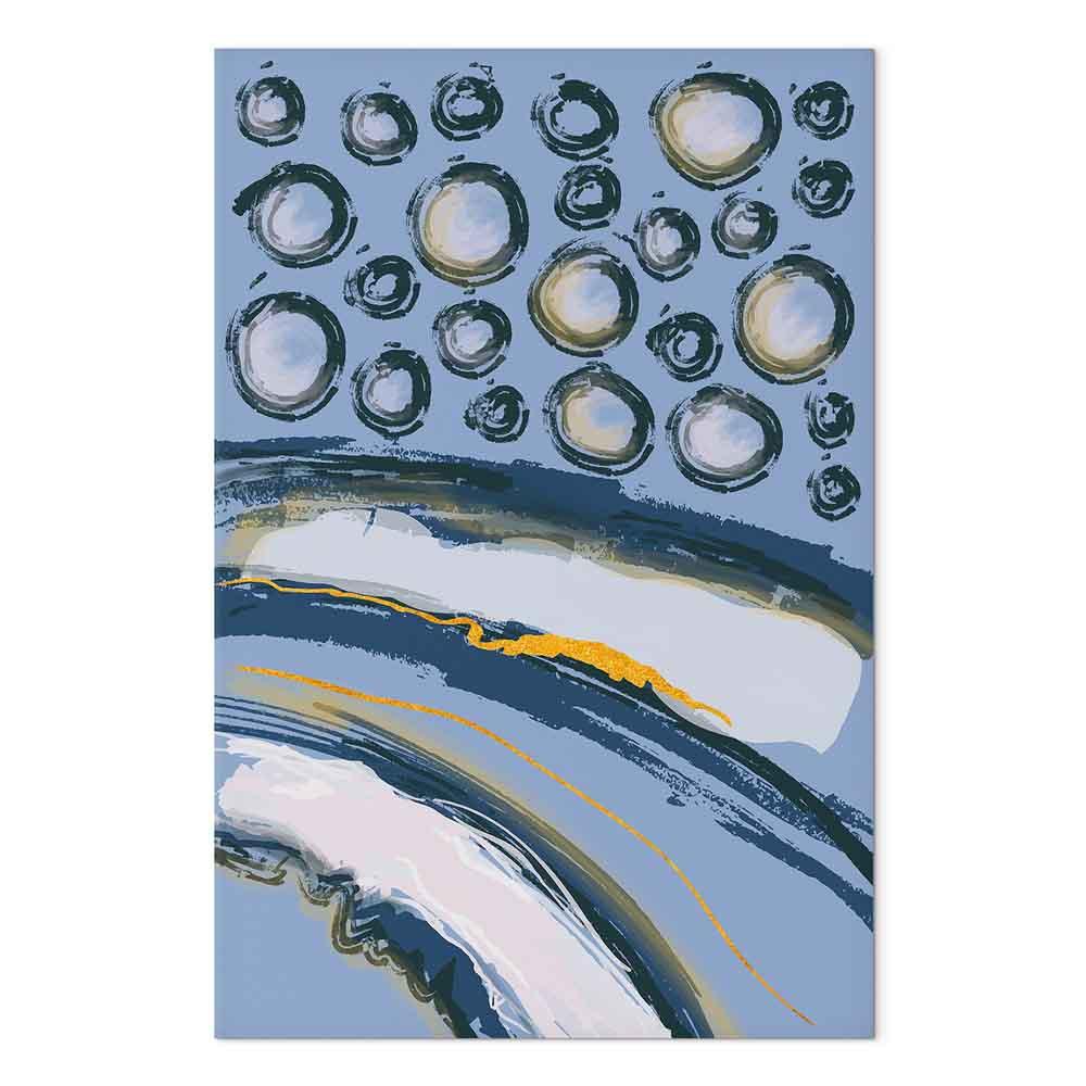 Abstrakt billede på lærred - Rhythmiske Auroraer, vertikal - 20 x 30 cm - Premium Print