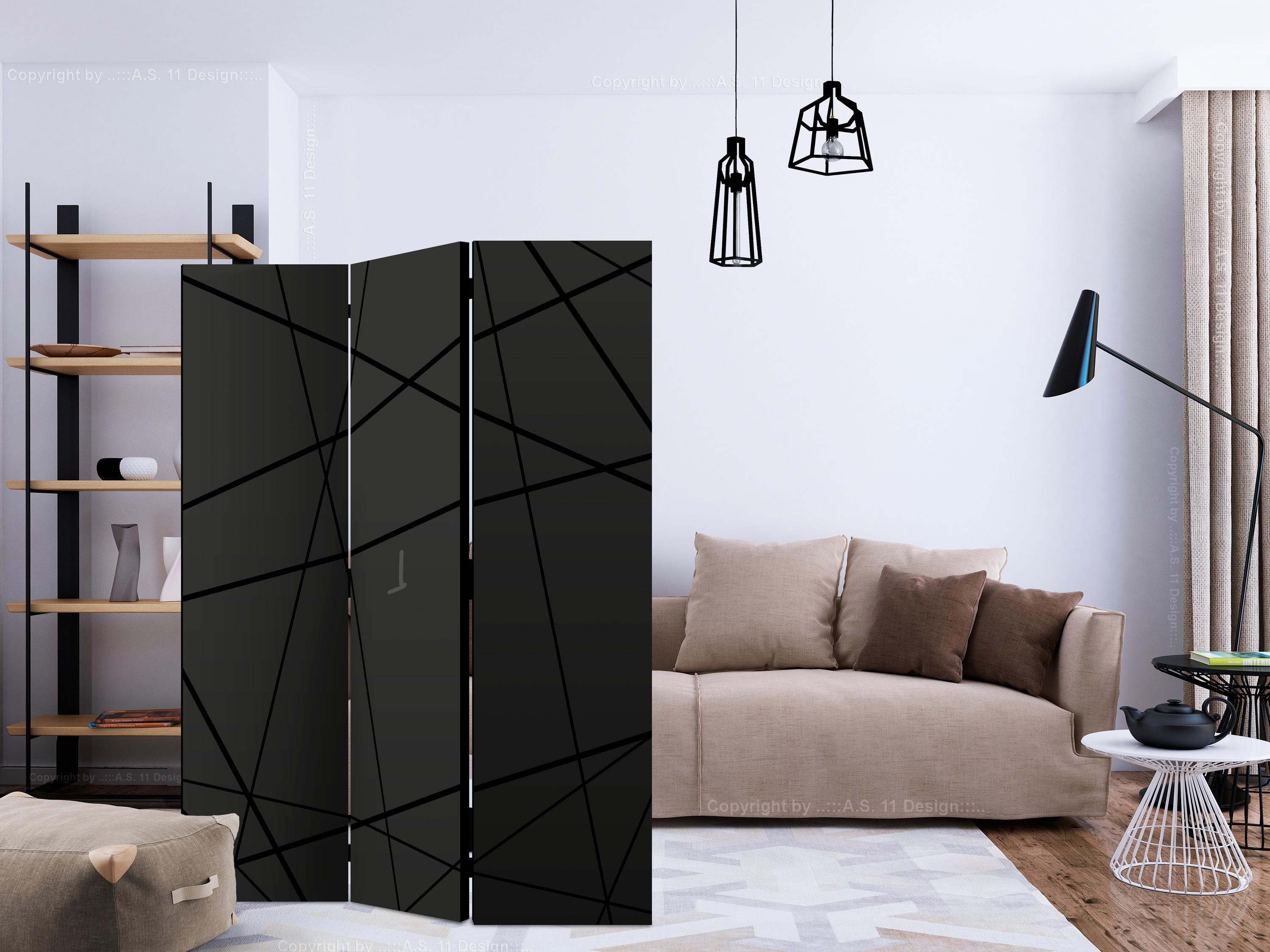 3-panels skærmvæg Dark Intersection 135 x 172 cm - 135 x 172 cm - Dobbeltsiddet