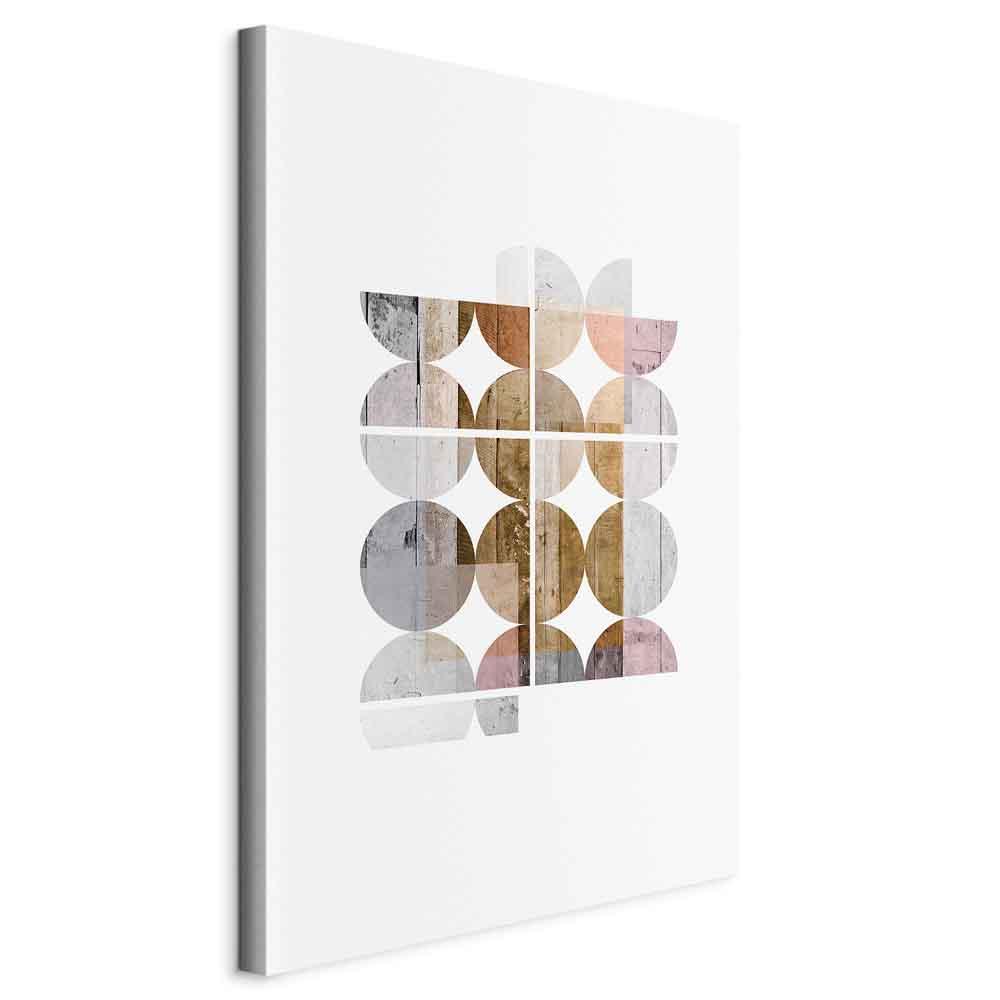 Lærredsbillede Harmonisk form - abstrakt billede i lodret format, 1 del - 80 x 120 cm - På italiensk lærred