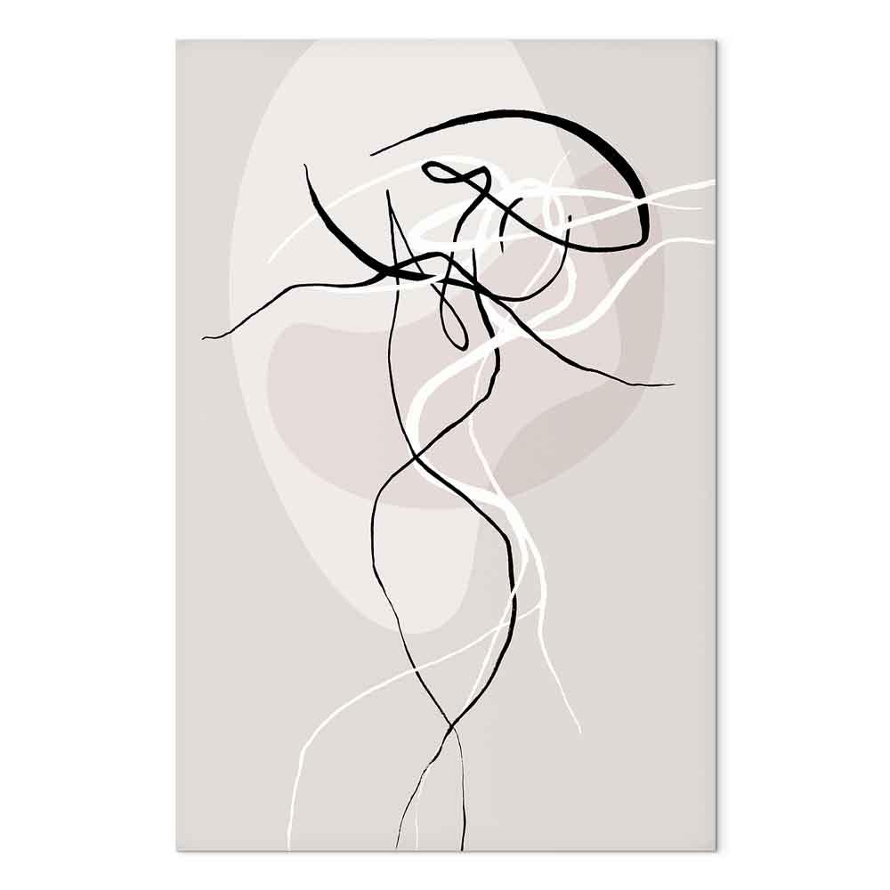 Billede på lærred - Beige Energy 1 del lodret abstrakt vægdekoration - 40 x 60 cm - Akustisk