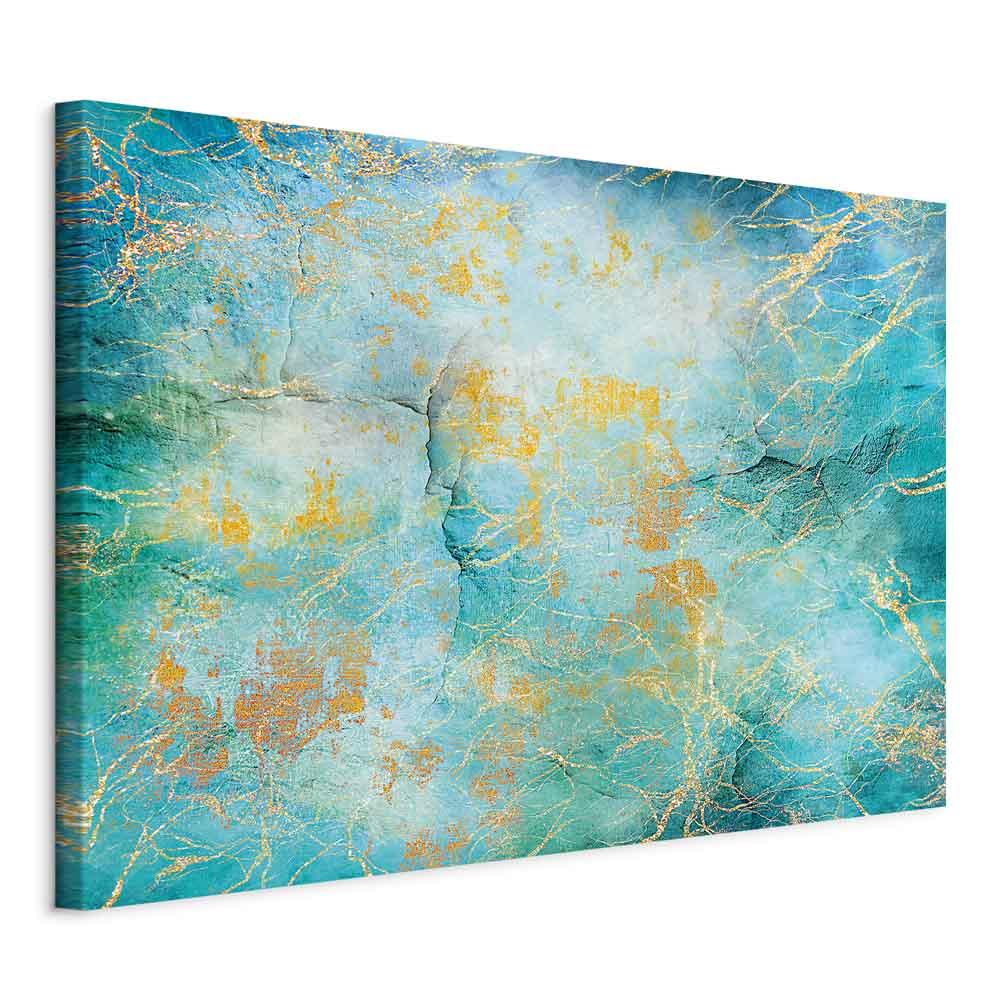 Abstrakt lærredsbillede Emerald Ocean - bredt vægbillede - 30 x 20 cm - Standard