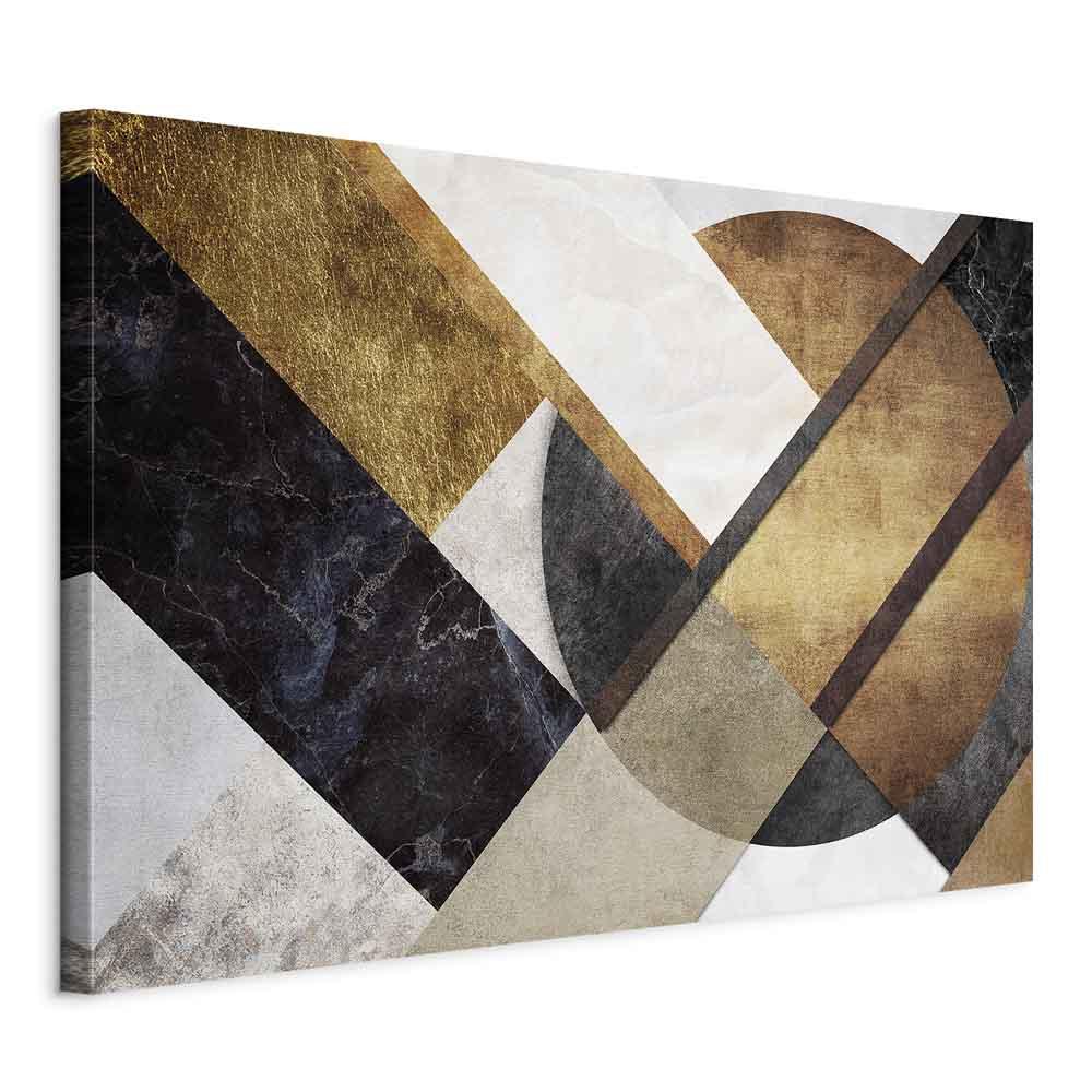 Billede på lærred New Road - abstrakt vægdekoration med geometrisk motiv i bredt format - 120 x 80 cm - Standard