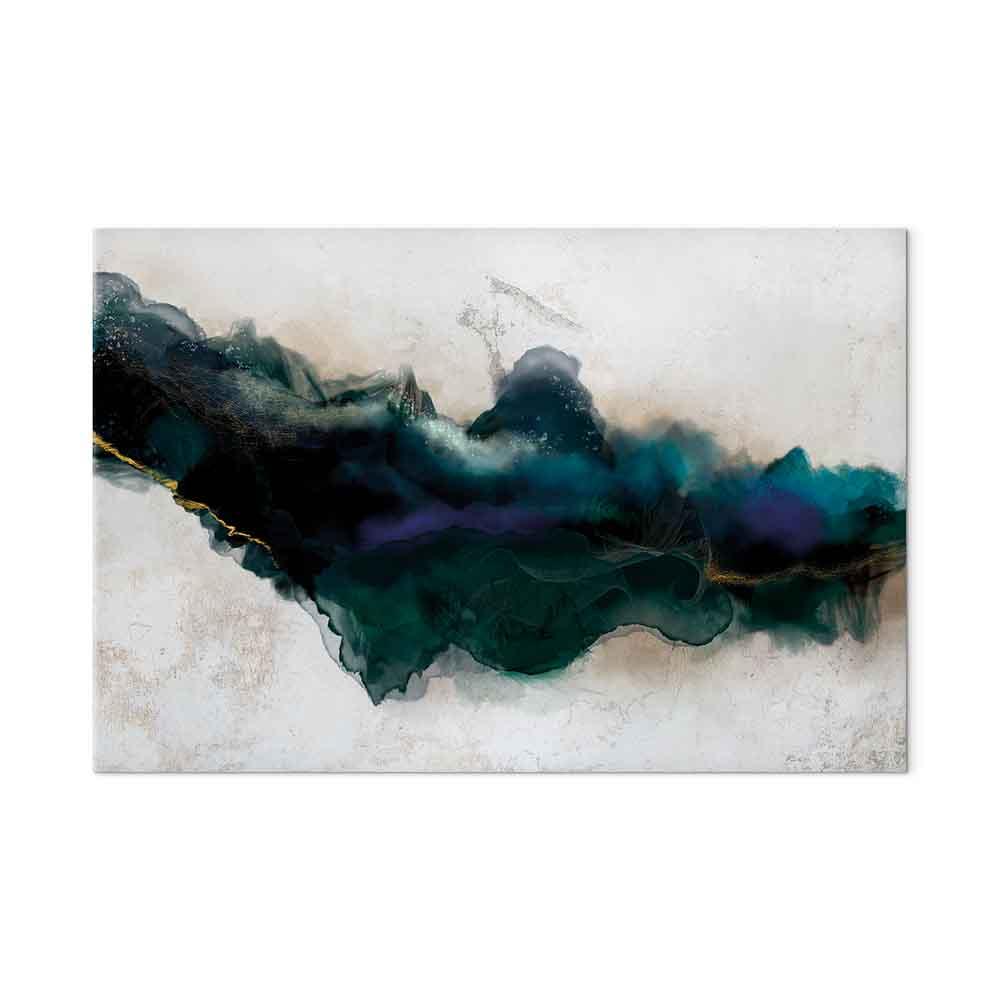 Abstrakt billede på lærred - Rift of Blue, 1 del, bredformat - 90 x 60 cm - Akustisk