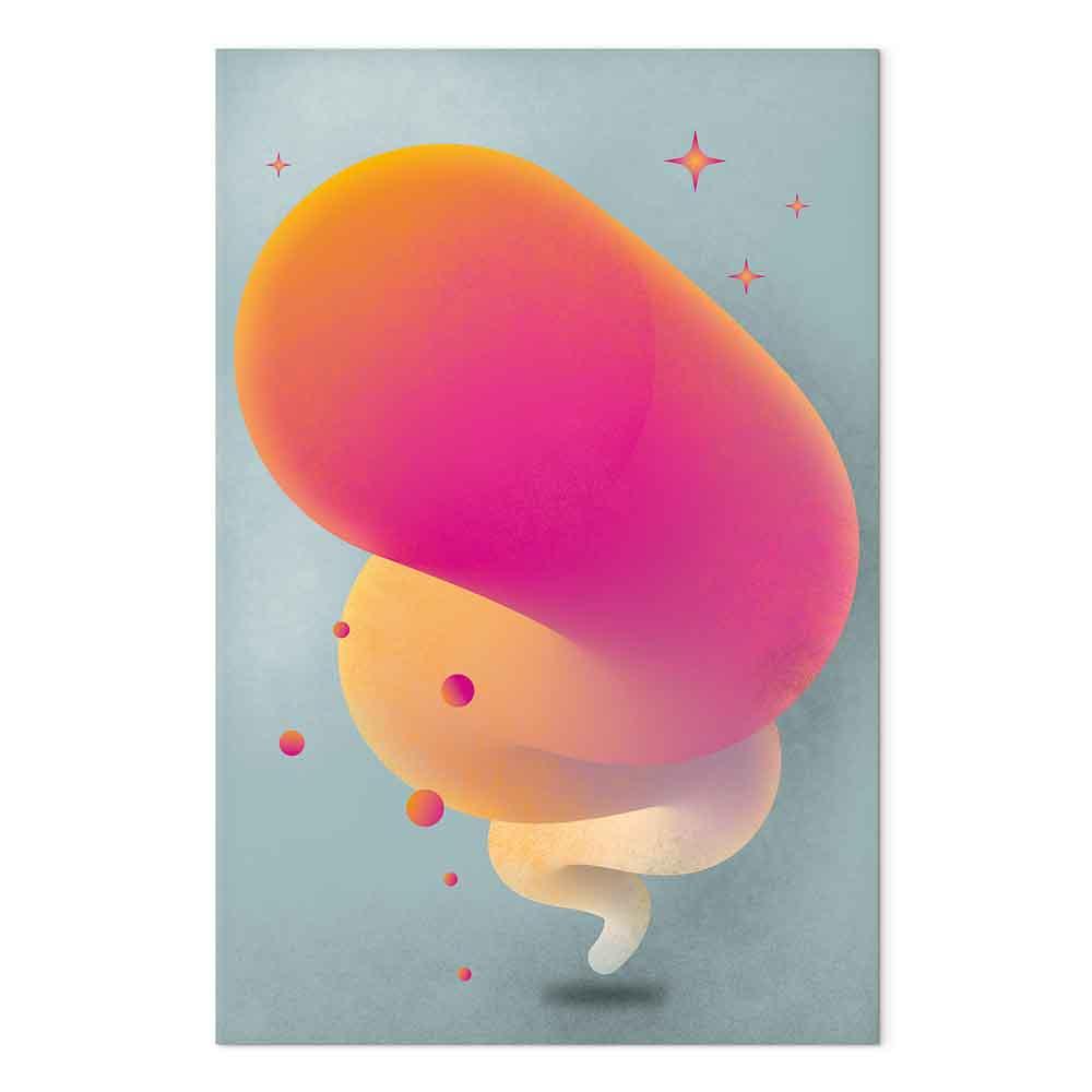 Lærredsbillede Pink Streak lodret - 80 x 120 cm - Premium Print