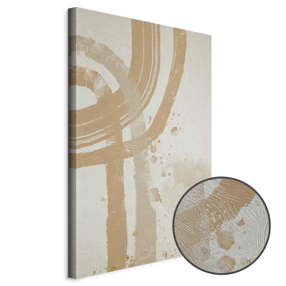 Lærredsbillede Beige Minimalism - abstrakt vægdekoration i 1 del, vertikal - 40 x 60 cm - Premium Print
