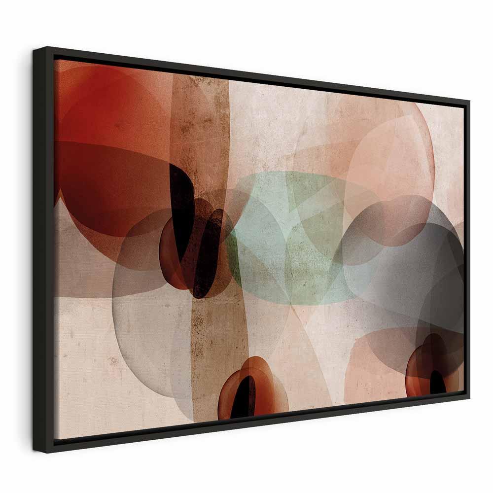 Abstrakt lærredsbillede Noble Diffusion 1 Part Wide - vægdekoration i bredformat - 120 x 80 cm - I en sort træramme