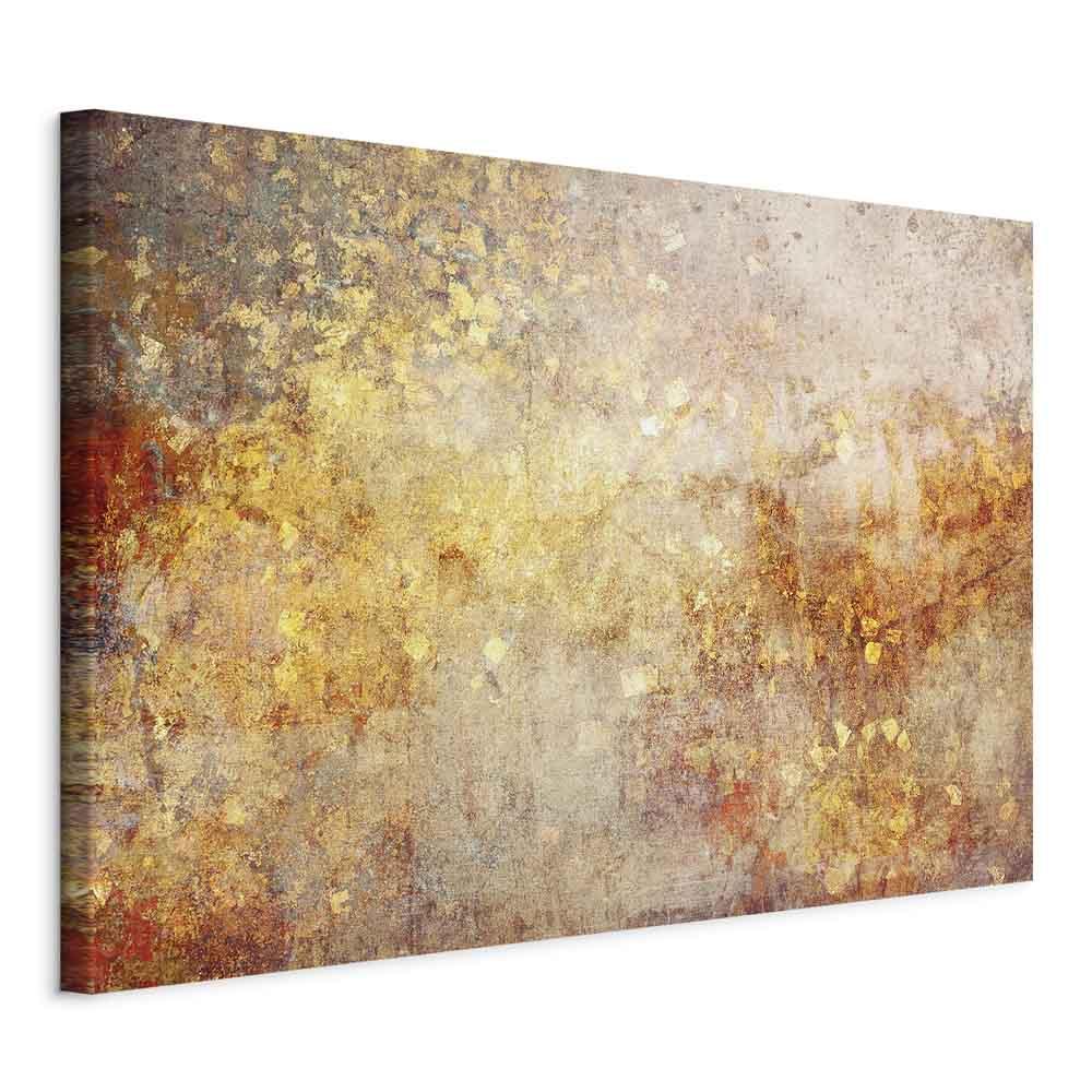 Abstrakt billede på lærred Tidens forfald - 1 del i bredt format til vægdekoration - 60 x 40 cm - På italiensk lærred