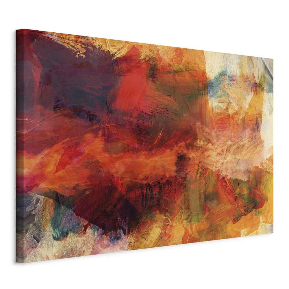 Billede på lærred - Eksplosion af vilde farver 1 del i bredformat, abstrakt vægdekoration - 60 x 40 cm - På italiensk lærred