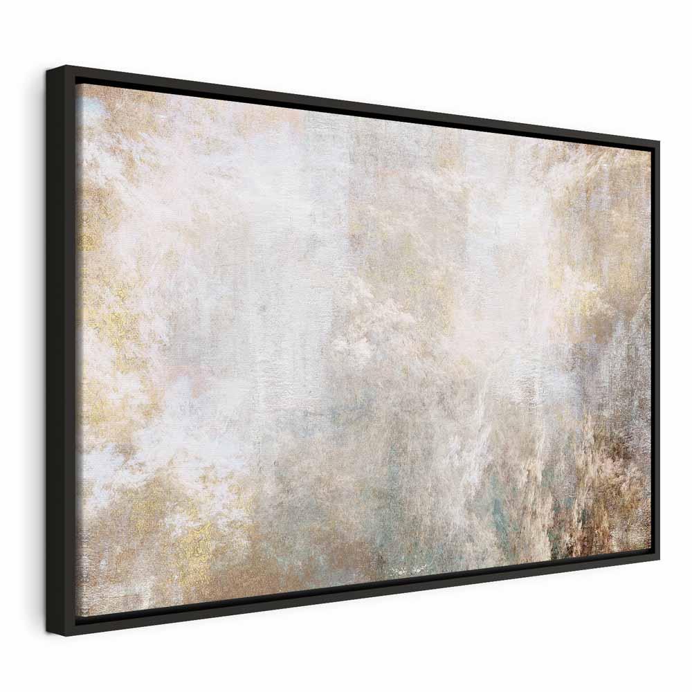 Lærredsbillede Rise - abstrakt vægbillede til ophæng - 120 x 80 cm - I en sort træramme