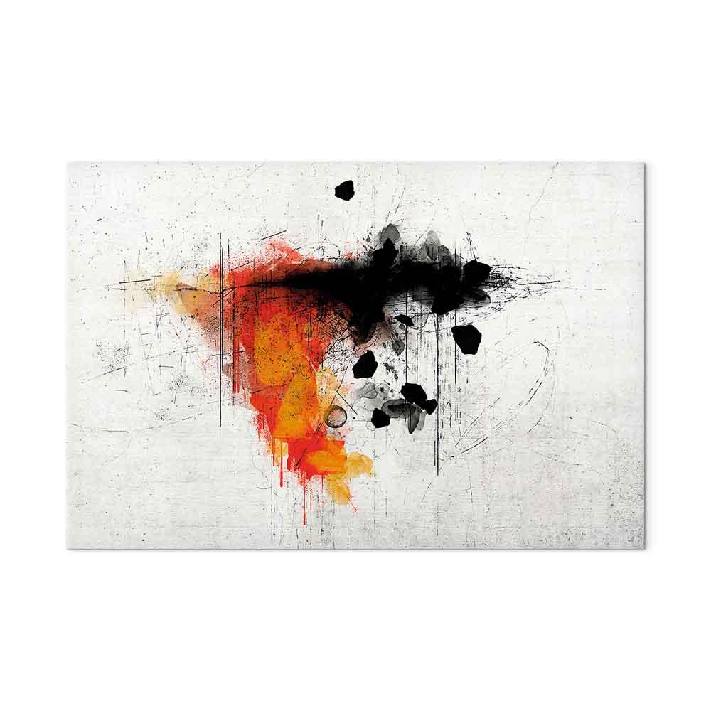 Billede på lærred - Rødt udtryk, 1 del, bredformat abstrakt vægdekoration - 120 x 80 cm - Akustisk