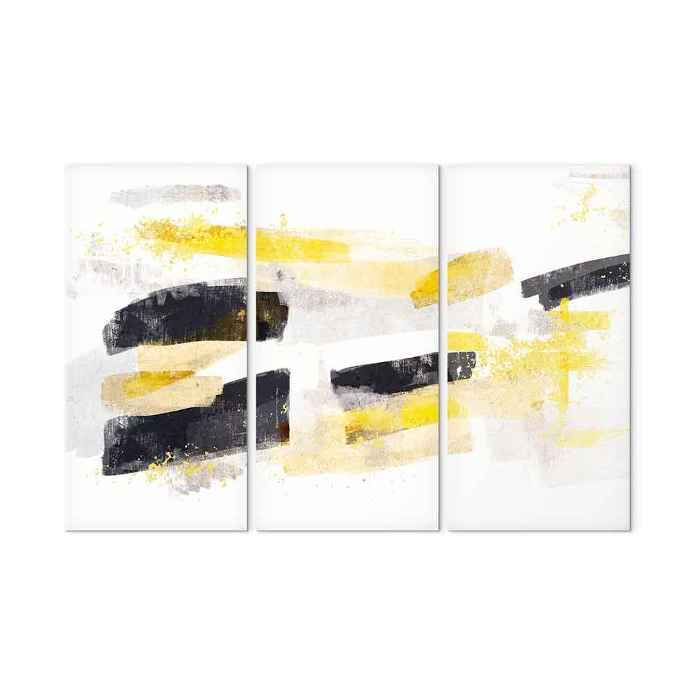 Abstrakt lærredsbillede Modern Chic i 3 dele - 60 x 40, 90 x 60 og 120 x 80 cm, Standard, Premium Print, italiensk lærred eller Akustisk - 120 x 80 cm - På italiensk lærred