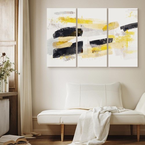 Abstrakt lærredsbillede Modern Chic i 3 dele - 60 x 40, 90 x 60 og 120 x 80 cm, Standard, Premium Print, italiensk lærred eller Akustisk