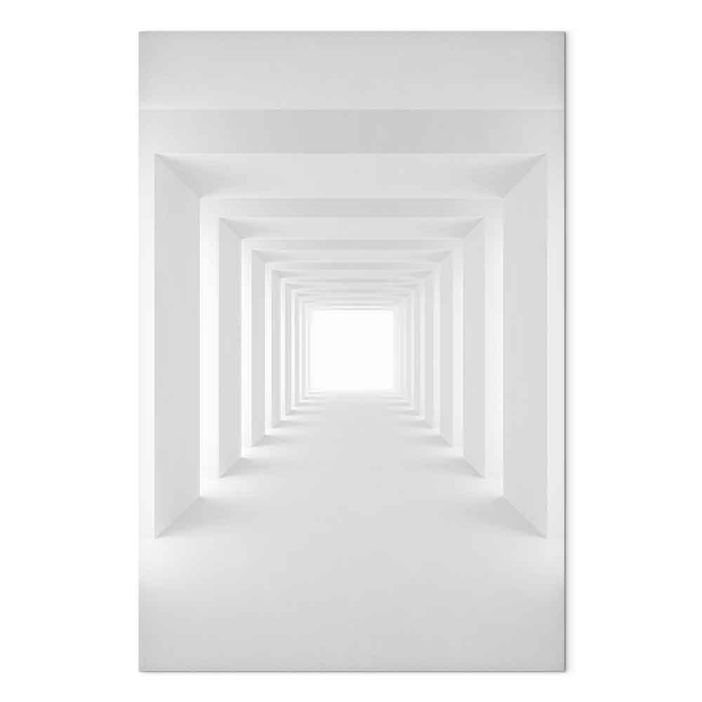 Lærredsbillede Shadow Tunnel 3D lodret - 40 x 60 cm - Premium Print