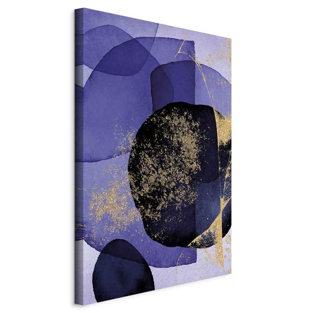 Lærredsbillede Purple Kaleidoscope lodret abstrakt vægdekoration - 20 x 30 cm - På italiensk lærred