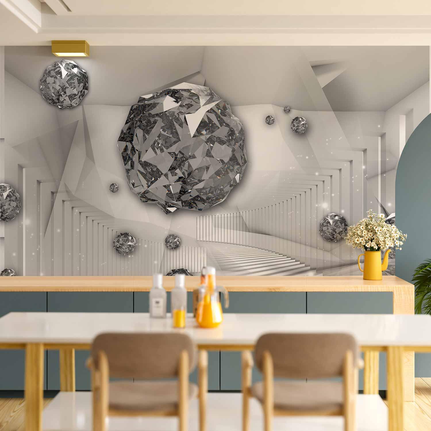 Fototapet Diamantkammer 3D - 100 x 70 cm - Vandtæt