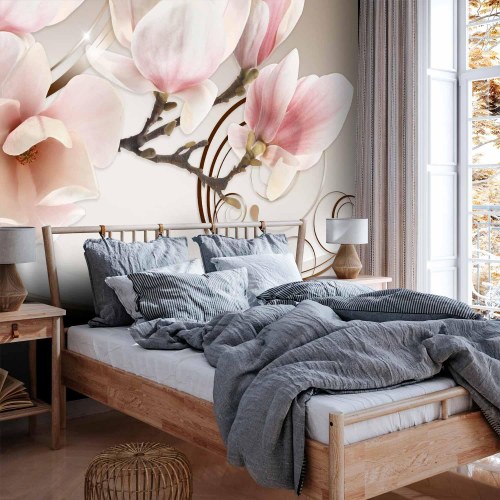 Fototapet med magnolia - Bølger af magnolia