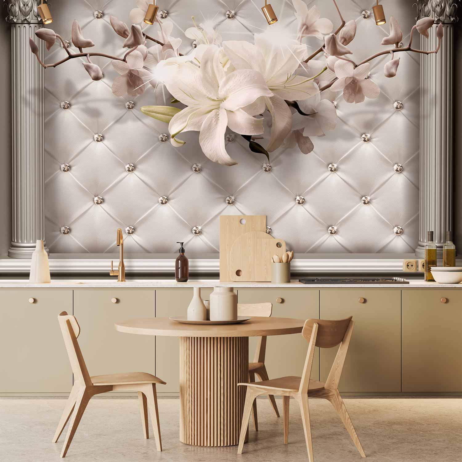Fototapet med blomster - Royal Elegance - 400 x 280 cm - Vandtæt
