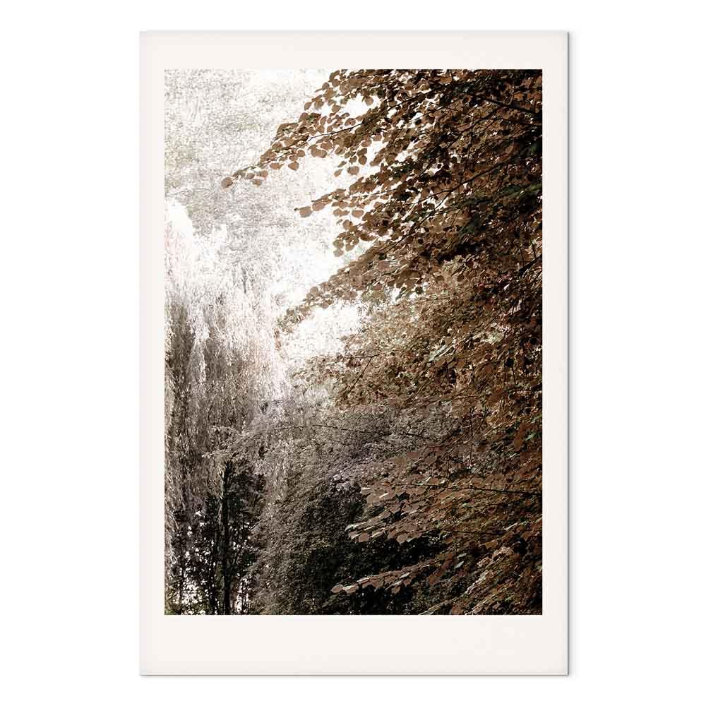 Billede på lærred Sepia Park - lodret vægbillede med naturmotiv i 1 del - 80 x 120 cm - Akustisk