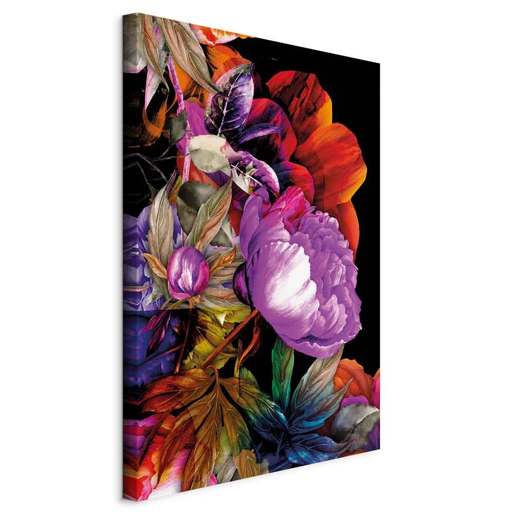 Lærredsbillede - Natur i sommernuancer - Blomstrende inspirationshave, 1 del - 40 x 60 cm - Standard
