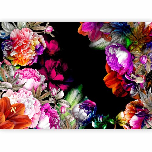 Fototapet Sommerens varme toner med blomster