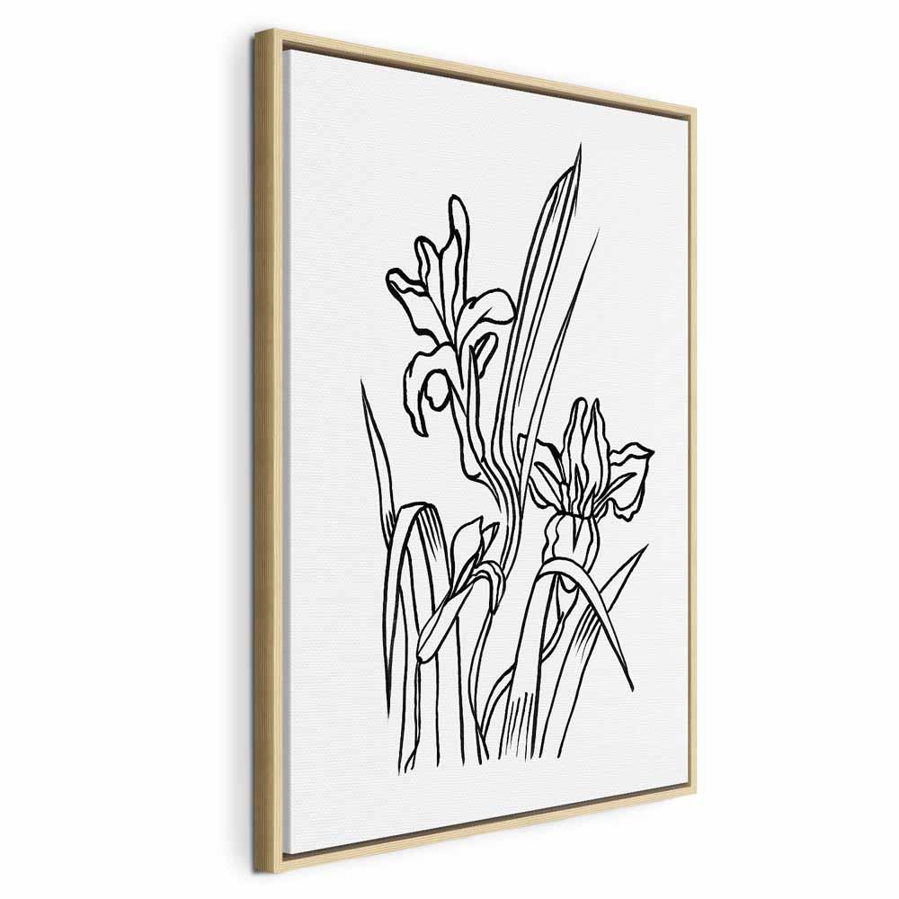 Lærredsbillede Love Iriser 1-delt vertikalt - 60 x 90 cm - I en naturlig træramme