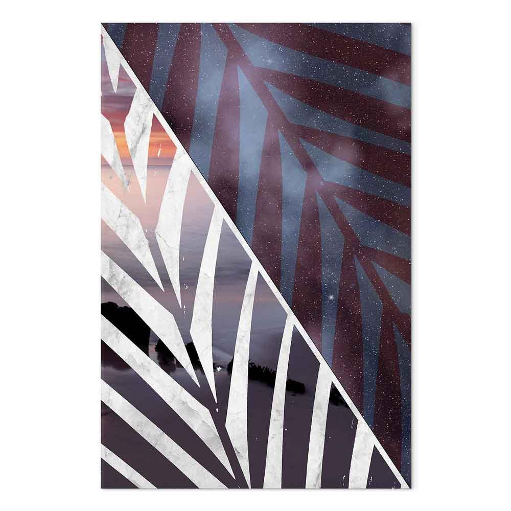 Billede på lærred - Tropical Day 1 del lodret vægdekoration - 80 x 120 cm - Akustisk