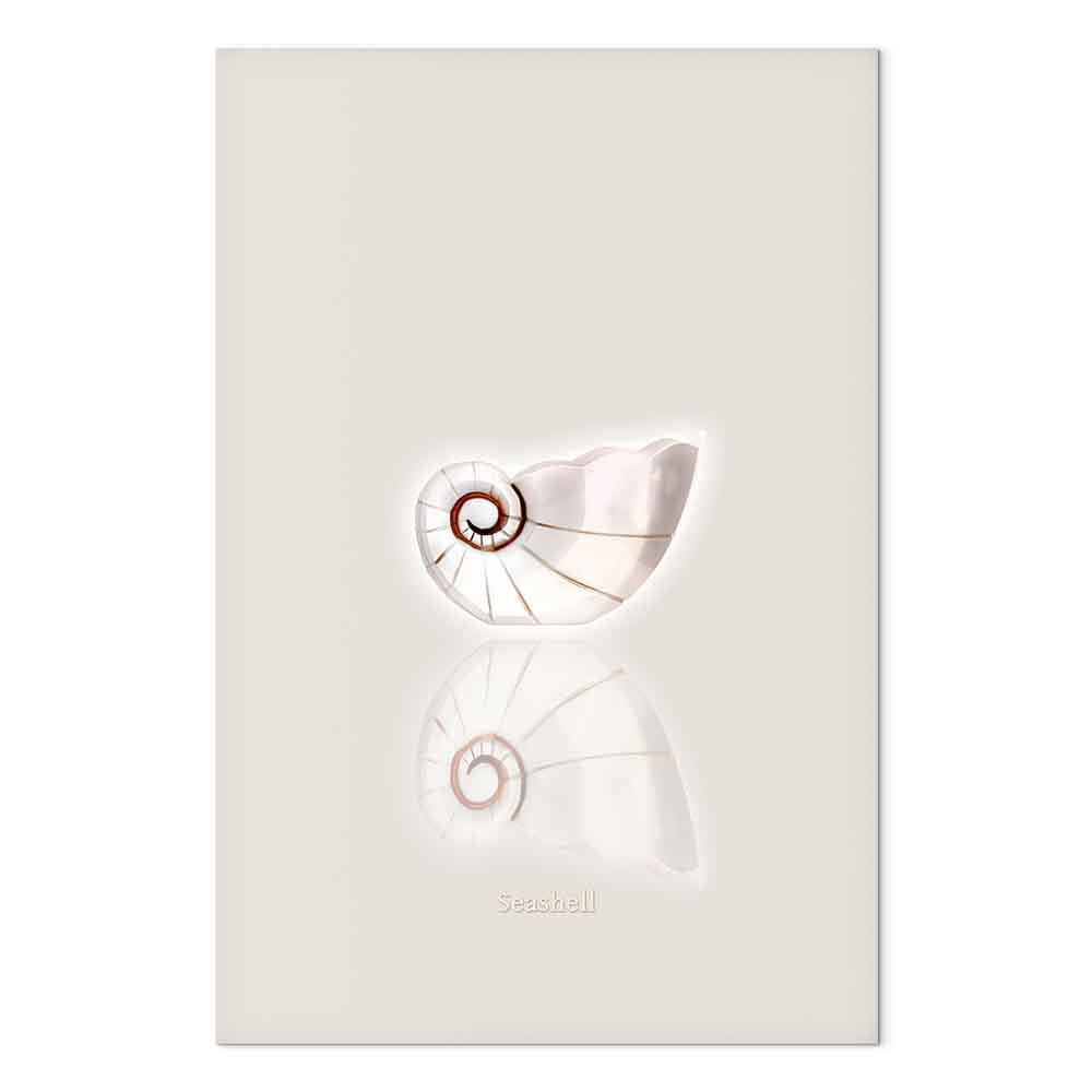 Lærredsbillede Ceramic Shell - lodret vægdekoration i 1 del - 40 x 60 cm - Akustisk