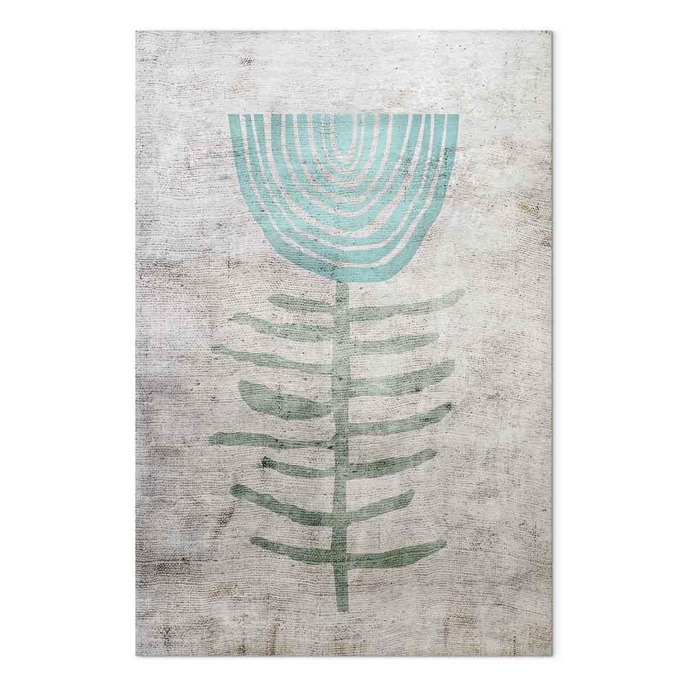 Lærredsbillede Blue Lily - 1-delt vertikalt abstrakt billede til væggen - 60 x 90 cm - Akustisk