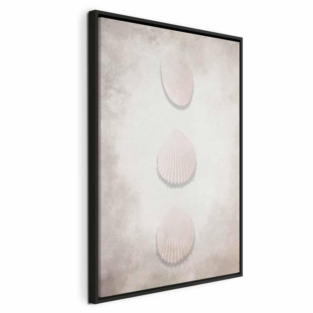 Lærredsbillede Richness of the Ocean lodret med havmotiv - 40 x 60 cm - I en sort træramme